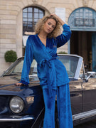 Pyjama Velvet Suit Cobalt Blue