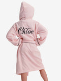 Robe Hooded Pink
