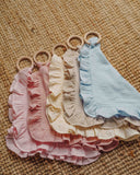 Hydrophilic Ruffle Pacifier Cloth Baby Blue
