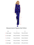 Pyjama Velvet Suit Cobalt Blue