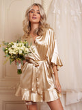 Ruffle Kimono Champagne