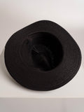 Straw Hat Deluxe Black With Beige Strap