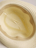 Straw Hat Deluxe Kids Off-White With Beige Strap