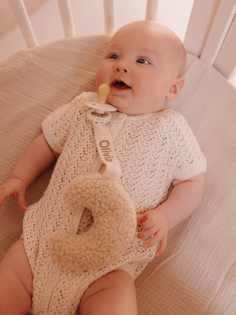 Teddy Schnuller-Kuscheltier Mond Creme