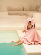 Musselin-Poncho Rosa