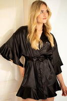 Ruffle Kimono Midnight Black