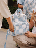 Rucksack Blockmuster Blau