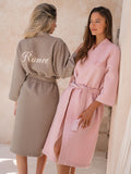 Waffle Robe Taupe