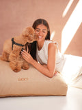 Dog Cushion Bouclé Light Brown