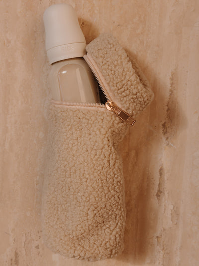 Bottle Holder Teddy Cream