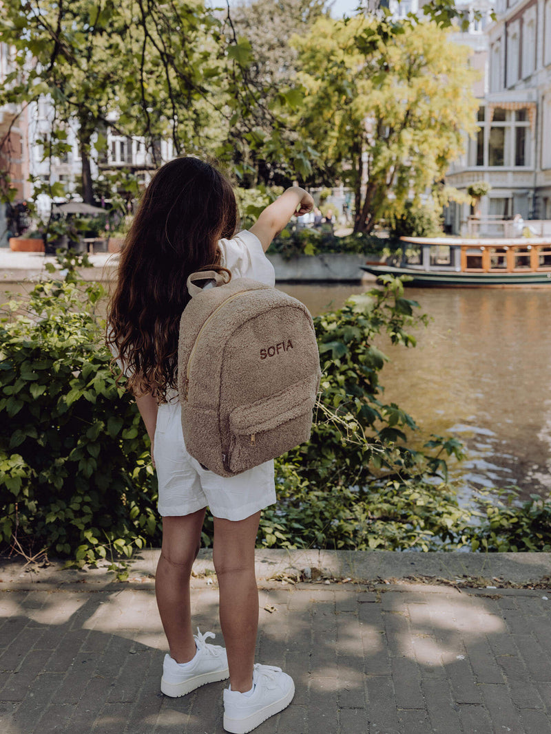 Maxi Mochila Peluche Beige