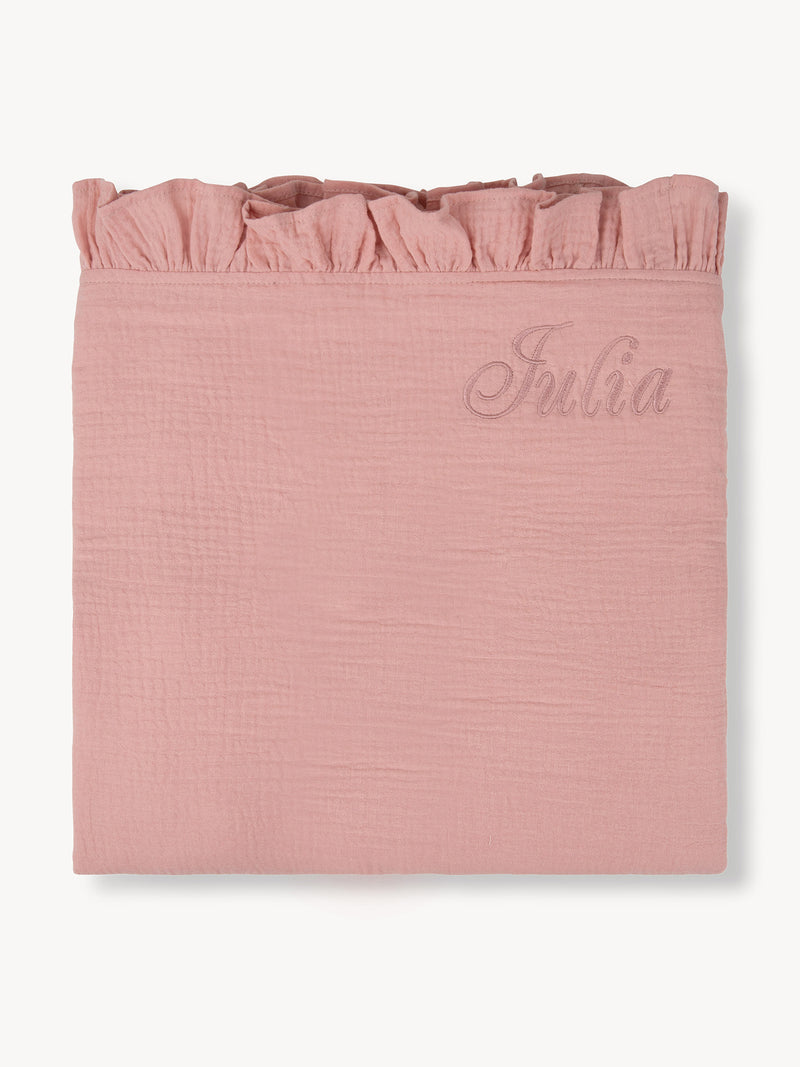 Paño Hidrofílico Volantes Pequeño Rosa Polvo