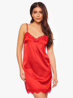 Vestido De Dormir de Encaje Valentine Rojo