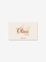 Le Olive Baby Gift Card in Gift Wrap