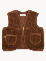 Teddy Gilet Marron