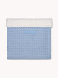 Waffle Teddy Blanket Baby Blue