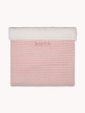 Waffle Teddy Blanket Blush Pink