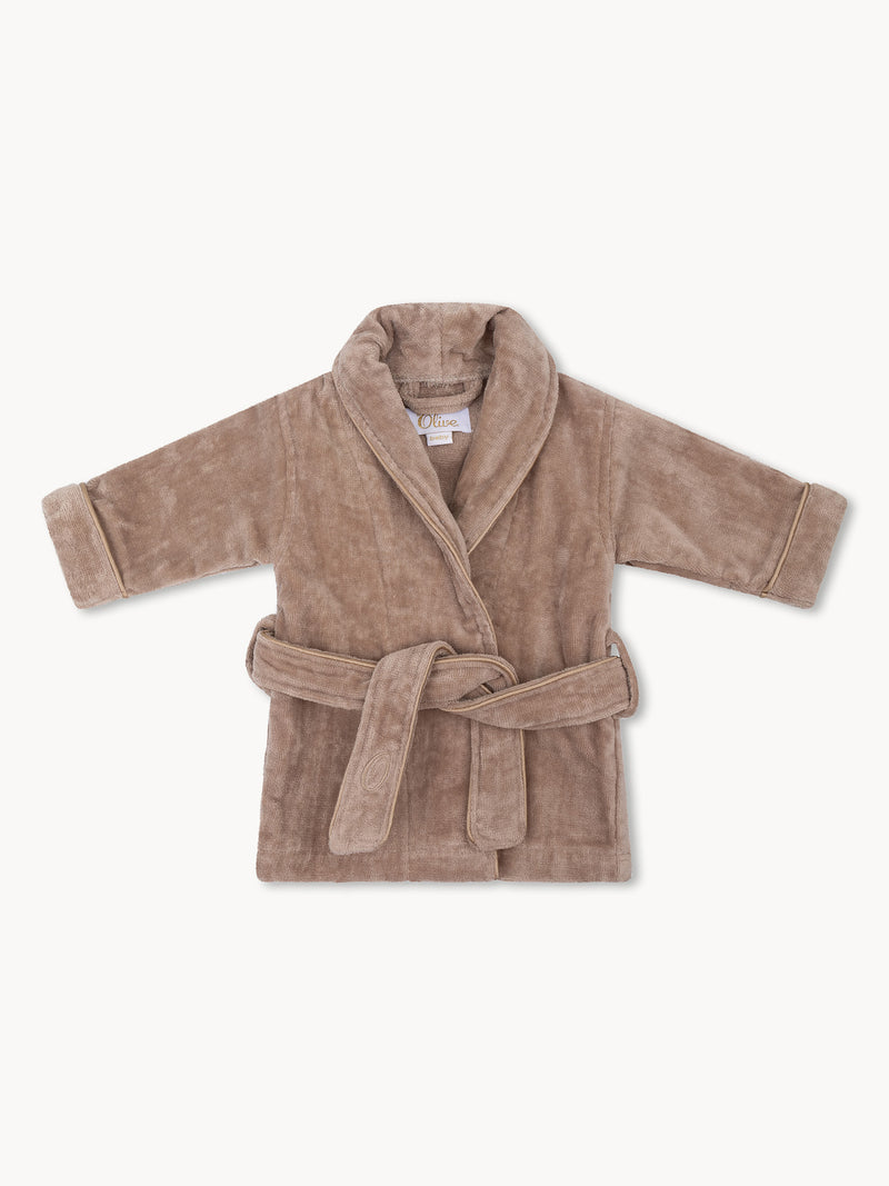 Robe Cotton Taupe Kids