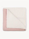 Waffle Teddy Blanket Blush Pink