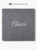 Gestrickte Decke Grau