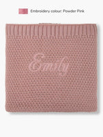 Knitted Blanket Old Pink