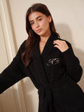 Bathrobe Teddy Black Long