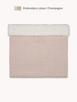 Waffel Teddy-Decke Beige