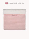 Waffle Teddy Blanket Blush Pink