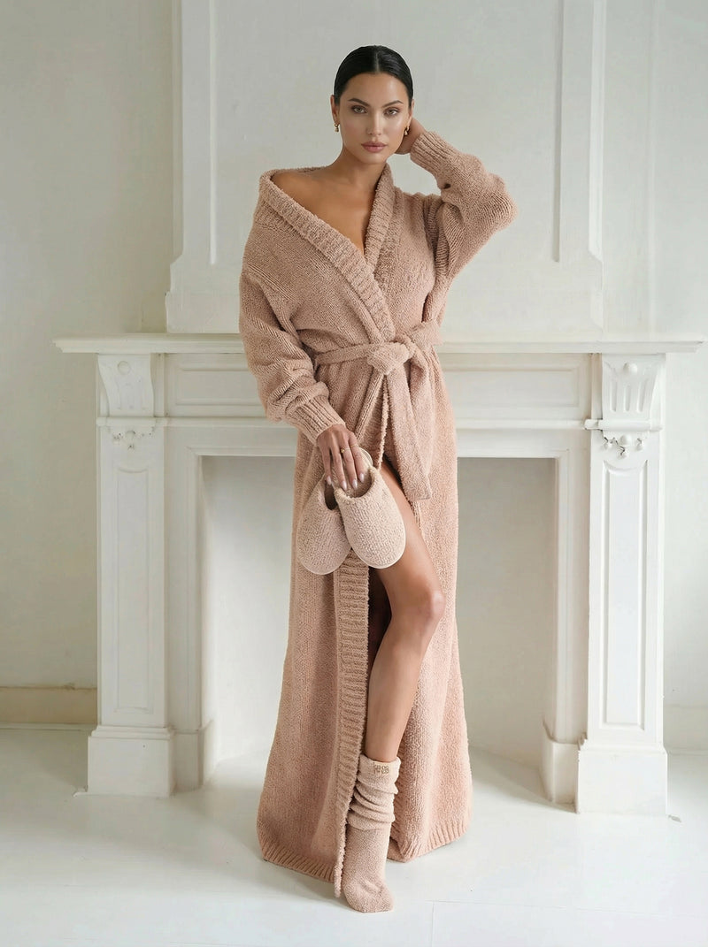 Badjas Teddy Beige Long
