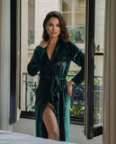 Kimono Samt Smaragdgrün