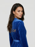 Kimono Velvet Cobalt Blue