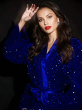 Kimono Sequins Cobalt Blue
