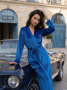 Pyjama Velvet Suit Cobalt Blue