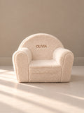 Fauteuil en Peluche Crème