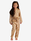 Pyjama Deluxe Gold Brown Lang Kinder