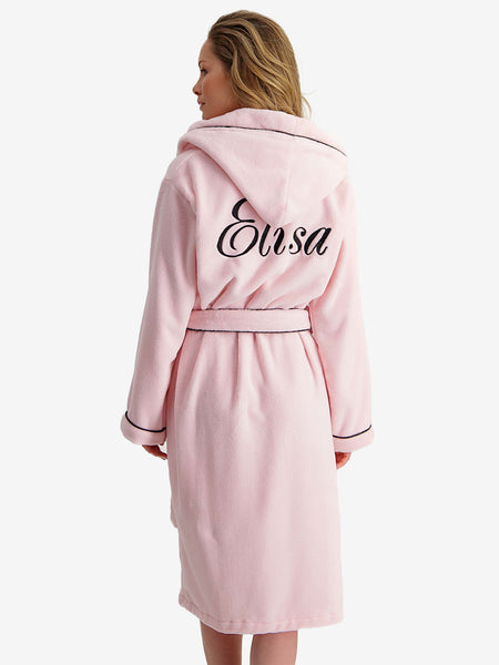 Robe Hooded Pink