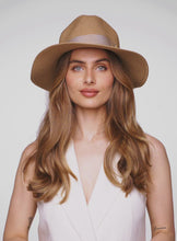 Straw Hat Deluxe Brown With Beige Strap