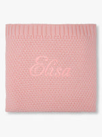Knitted Blanket Light Pink
