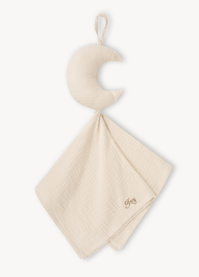 Musselin-Schnullertuch Mond Creme