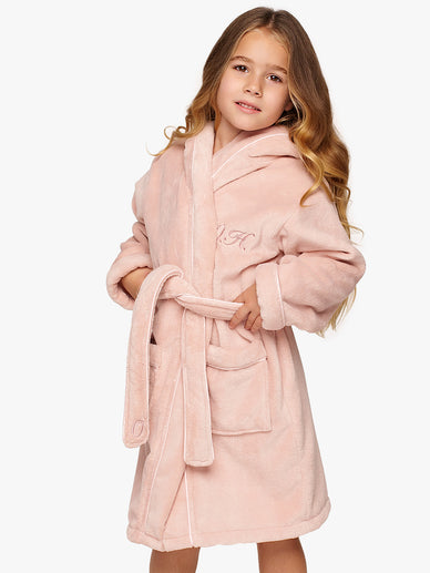 Robe Hooded Orchid Pink Kids
