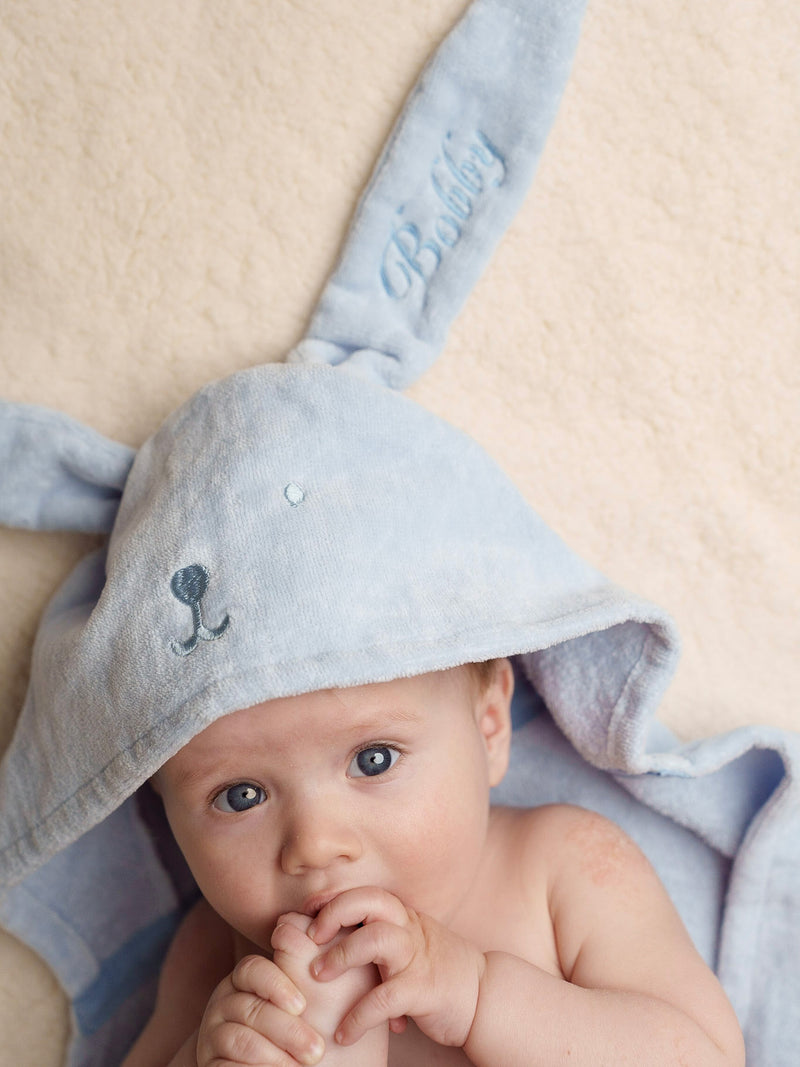 Bath Cape Rabbit Baby Blue