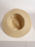 Straw Hat Deluxe Cream With Black Strap