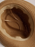 Straw Hat Deluxe Kids Brown With Black Strap